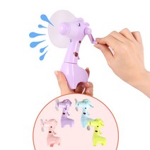 아이케이 기린수동 선풍기 물총 손풍기, 기린수동 선풍기 물총[블루]