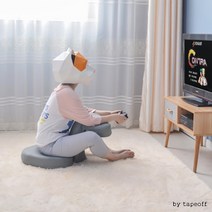 [빠른배송+쿠폰혜택] 등받이 좌식 의자 플레이스테이션 의자 플스 좌식 게임 의자, 핑크