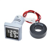 전기 배선 테스터기 테스타기 AC0100A AC60500V LED 듀얼 디스플레이 AC 전압 전류계 자동차 테스터 감지기, 04 White