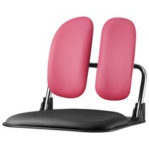 청심의자 폴더 스마트듀얼 좌식의자 블랙바디 인조가죽, 투톤핑크