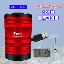 중층써치 전자캐미 밤낚시 찌보기 미니 30W usb집어등, 레드(블루라이트)/낚시의자받침대