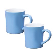 머그컵 인기모음 100종 2p 세트 머그컵 화이트머그 칼라머그 컵, 1개, 쿠르제 라떼 블루 2p