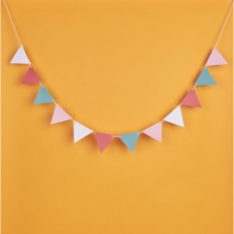 (커스텀) 감성캠핑용품 가죽가랜드 차박 피크닉 소품 준비물 인테리어 꾸미기 양면 주문제작, 3.베이비핑크_가랜드