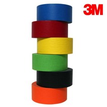 3M 페인트 실리콘작업 칼라 마스킹테이프 산업용 수용성 도장용 고내열 칠커버, 3M 노란색