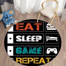 게이밍 의자 중역의자 고급 게임의자 사무실의자 PC방의자Game handle Round Carpet for Living Room Mat C, 19 19_05 80cm   diameter