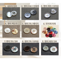 단추닷컴 자개단추B 9mm 15mm 20mm, 3.헨리 세무/브라운, 브라운 (1Color), 15, 1개