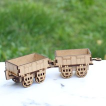 3D입체퍼즐 나무퍼즐 증기기관차 짐칸 기차 만들기 수업 놀이키트 장난감 집콕놀이 취미, 상세설명참고, 38pics