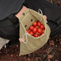 휴대용 접이식 파우치 벨트 주머니 자전거 등산 낚시 자전거 농사 농장 차박 백패킹 지주팩 카라비너, 그린