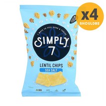 Simply 7 Lentil Chips Sea Salt 렌틸칩 113g, 4개
