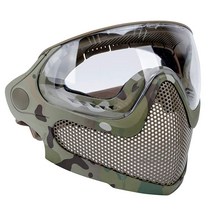 ATAIRSOFT Airsoft 2가지 모드 전술 안전 보호 풀 페이스 마스크 김 서림 방지 고글 세트 교체 가능한 렌즈 3개 포함 MC 664814