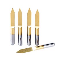 pcb 금속 절단 가공10pcs 3.175 1/8 조각 커터 V 모양 티타늄 밀링 PCB 비트 CNC 라우터 도구, 3.175x10x0.3