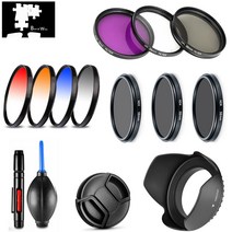 Uv cpl fld 스타 nd2 nd4 nd8 점진적 컬러 필터 렌즈 후드 캡 소니 dsc hx400v hx350 hx300 h400 디지털 카메라 청소 펜|Camera Fil, 1개, STAR 8 Filter, 단일