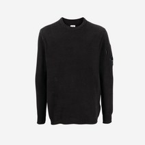 C.P. 컴퍼니 셔닐 코튼 플레인 점퍼 블랙 - 22FW C.P. Company Chenille Cotton Plain Jumper Black - 22FW