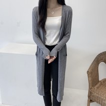 러브어텀 포켓 골지 롱 숄