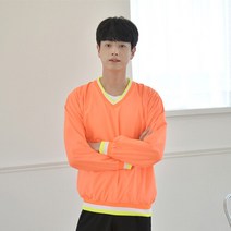 교복몰 형광 바람막이 브이넥 티셔츠 4color (남여공용)