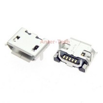 마이크로 USB 5 핀 노사이드 황소 뿔 여성 usb 소켓 플랫 입 네 다리 미니 커넥터 크림핑 50 개, Crimping