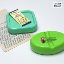 자석 핀봉 마그네틱 핀홀더 바늘방석 핀쿠션 시침핀, 타원_자석핀쿠션