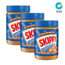 [청정원] 스키피 땅콩버터 크리미/청크 462g x 3개, 4) 청크 2개+크리미 1개