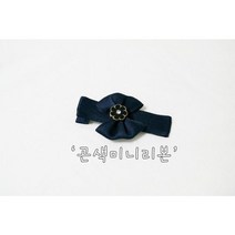 유아머리핀 곤색미니리본 집게핀