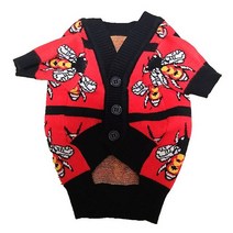 고양이 개 스웨터 겨울 애완 동물 옷 살균 Corgi Franchbug 슈나우저 테디 가을, [03] L, [03] Red Bee
