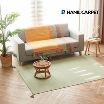 [한일카페트] 팔레트 핸드메이드 코튼 테슬 러그 100x150