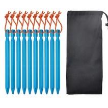 야외 캠핑 텐트 못 삼각형 지상 못 텐트 못 캐노피 방풍 로프 초경량 알루미늄 합금 바닥 손톱, 더블, 파란색