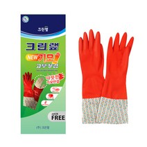 크린랩 기모 고무장갑 x 5켤레 / 겨울 방한 세차 김장, 중(M)