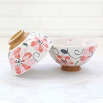 [특가] 플라워 공기대접 재고정리, 핑크 대접