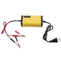 완전 자동 배터리 충전기 AGM GEL용 지능형 고속 습식 건조 납산 디지털 LCD 디스플레이 12V 5A, 01 Yellow