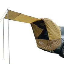 꼬리텐트 SUV 텐트 자동 캐노피 휴대용 캠핑카 트레일러 차박텐트 야외 캠핑, 탄색폴대포함