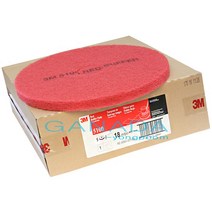 가나다용품 3M 적색패드5장-1박스 사이즈선택 10인치~22인치 마루광택기패드 바닥세척작업 동시에 광택작업 청소솔 빨강색패드 돌돌이솔 기계솔 마루광택기솔, 1box, 18인치-5장