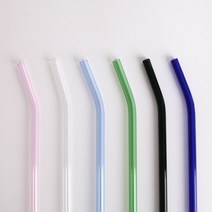 MK내열유리빨대 커프형 6color 친황경 스토로우 재사용 마카, 코발트(BS02)