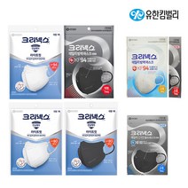 유한킴벌리 크리넥스 KF80 KF94 데일리 입체형 황사마스크 새부리형 소형 중형 대형, 20매, KF-80대형