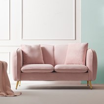 어반레스트 마카롱 벨벳 2인소파, 블라썸 핑크