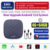 카링킷 안드로이드오토 애플 테슬라 프로 2023 CarlinKit 새로운 업그레이드 Android 12 CarPlay Ai TV Box, 01 EAU 4G 64G