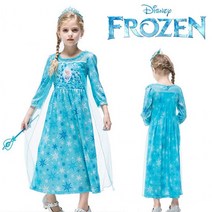 한중 겨울왕국 엘사 눈꽃 긴팔 드레스 (택1)