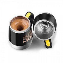 룸804 회전 머그컵 원터치 텀블러 회오리 자동 쉐이크컵 오토 마그네틱 머그잔, 블랙