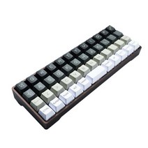 분필키캡 PBT 염료승화 키캡 세라믹 도자기 콕스키캡 건담 마리오 롤 커스텀키캡 OEM 40 40 | 카본 화이트 레이저 에칭 빈 pbt 키 세트 | 플랑크 niu40 프레오닉, 흰색-GR-BK 인쇄