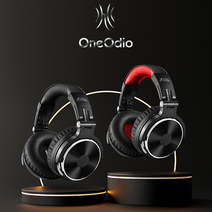 [헤드셋부품] 원 오디오 OneOdio Pro-10 유선 헤드폰 블랙 & 레드 (대한민국 공식 대리점), Pro-10 블랙과빨간black and red