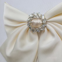 리본핀 보석 헤어핀 큐빅 머리핀