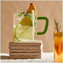까사무띠 싱글월 콰드로 2pcs (350ml) 4color 홈까페유리컵 에이드잔, 블루2p