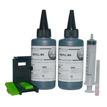 나인틴 HP301 카트리지 용 잉크 리필 키트 HP140 HP141 HP300 HP 302 XL HP121 HP122 HP650 HP652 HP651 프린터 304 4x100ml, [03] 2BK with tool
