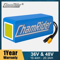전동킥보드보조배터리 chamrider 36v ebike 배터리 48v 20a 30a bms bafang 500w 700w 18650 21700 cell 리튬 팩 배터리 for, 삼성 48v20.3ah