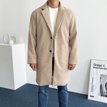 데일트 남자 겨울 울 싱글 오버핏 코트