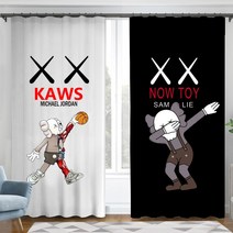 카우스 원룸 자취방 커튼 KAWS AIR 조던 블라인드 암막커튼