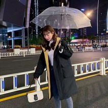C.ONLIE SHOP여성 배색 후드 야상 하프 코트 루즈핏 점퍼 HAT514 트위드자켓 청자켓 크롭자켓