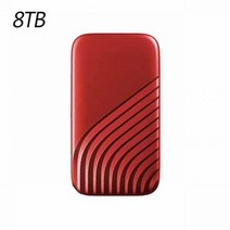 휴대용 고속 500GB 1TB 2TB SSD 64TB 테라 외장하드 저장 USB 3.0, 8TB Red