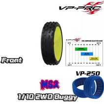 버기카 슈퍼 VP PRO RC 1/10 2WD 버기 타이어 프론트 리어 소프트 Evo 12mm 너트 레이싱 하이 그립 TLR Xray AE SWORKZ, [01] 2PC-250U-MS2