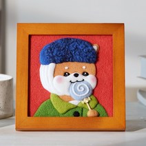 양모펠트 퀼티 DIY 양모 펠트 포크 음악 diy 소재 가방 인형 사진 프레임 만들기 zaza 자수 커플 남자 친구, 반 고흐의 자화상