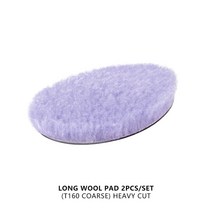듀얼 광택기 자동차 폴리셔 3 /5/6 보라색 양모 패드 고밀도 광택 버프 대량 2 개 amp 10, [02] 2 Long Wool Pad, [01] 3 Inch Backer